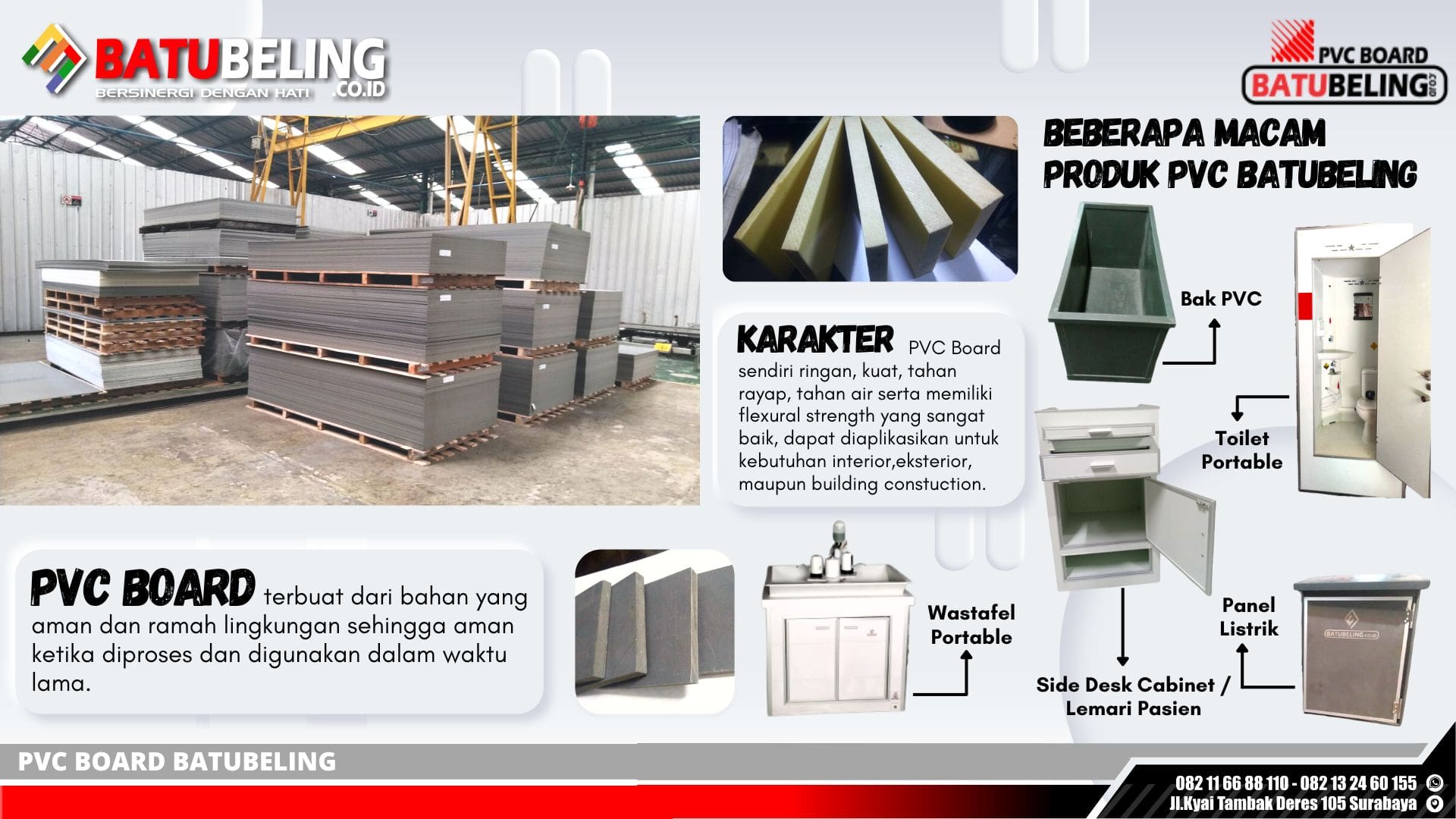 Home 2 pvc board surabaya